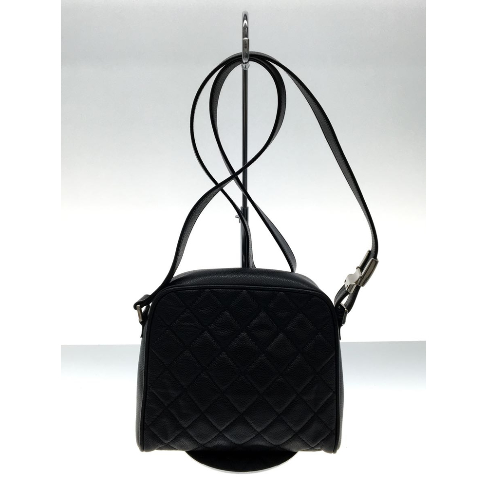 Chanel Leather Plain Shoulder Bag implant Noir Black - Picture 4 of 6